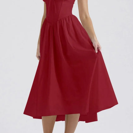 Ruched V-Neck Sleeveless Dress with Pockets - Image 7
