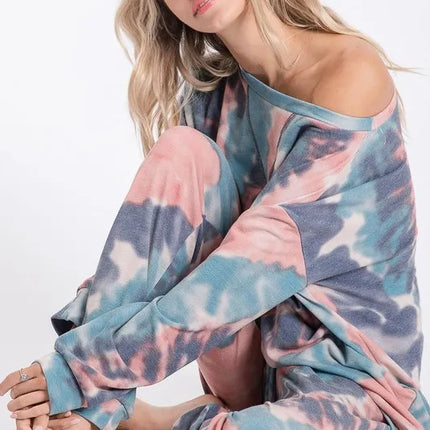 BiBi Tie Dye French Terry Casual Pants - Image 7