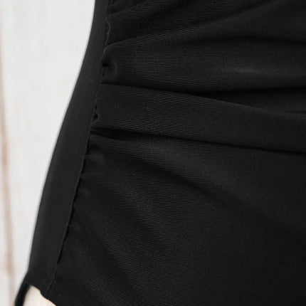 Leopard V-Neck Wide Strap One-Piece Swimwear - Image 3