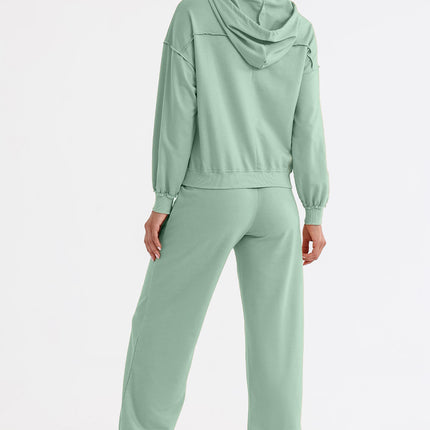 Cutout Drawstring Hoodie and Joggers Active Set - Image 3