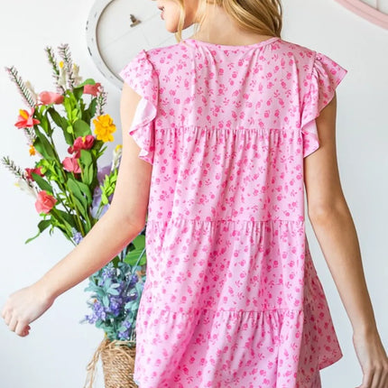 Heimish Full Size Floral Ruffled Tiered Top - Image 2