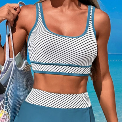 Scoop Neck Top and Skort Swim Set - Image 30