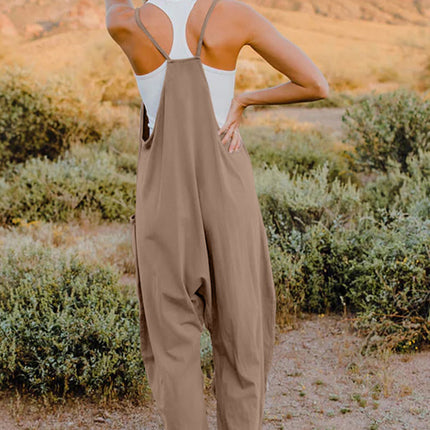 Double Take Full Size V-Neck Sleeveless Jumpsuit with Pockets - Image 16