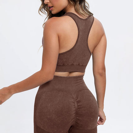 3 Piece Washed Square Neck Wide Strap Active Set - Image 23