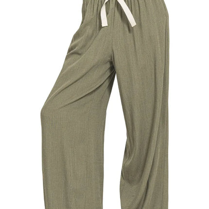 Zenana Linen Drawstring Pants - Image 2