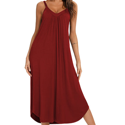 V-Neck Midi Lounge Dress - Image 22