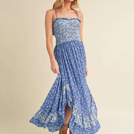 Aemi + Co Ditsy Floral Ruffled Hem Maxi Cami Dress - Image 1
