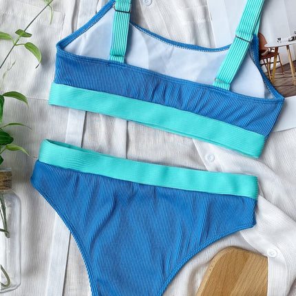 Color Block Scoop Neck Bikini Set - Image 11