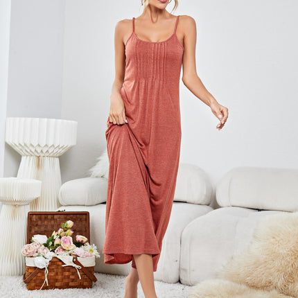 Scoop Neck Spaghetti Strap Night Dress - Image 3