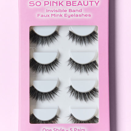 SO PINK BEAUTY Faux Mink Eyelashes 5 Pairs - Image 10
