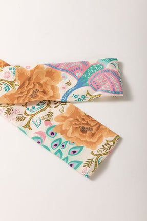 Printed Notched Lantern Sleeve Dress - Image 8