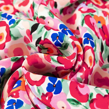 Floral Half Sleeve Deep V Neck Cutout Back Maxi Dress - Image 11