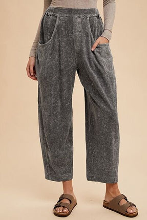 Annie Wear Mineral Washed Elastic Waist Pants - Image 1
