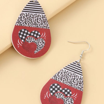 Printed PU Leather Dangle Earrings - Image 8