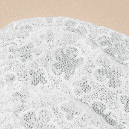 Lace Puff Sleeve Empire Waist Mini Dress - Image 13