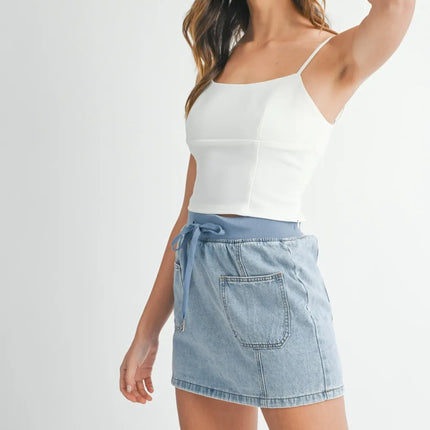 MABLE Strappy Back Cropped Cami - Image 1
