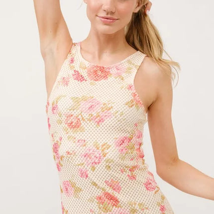 And The Why Floral Fishnet Bodycon Midi Dress - Image 7