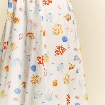 Davi & Dani Denim Binding Detail Smocking Summer Maxi Dress - Image 7