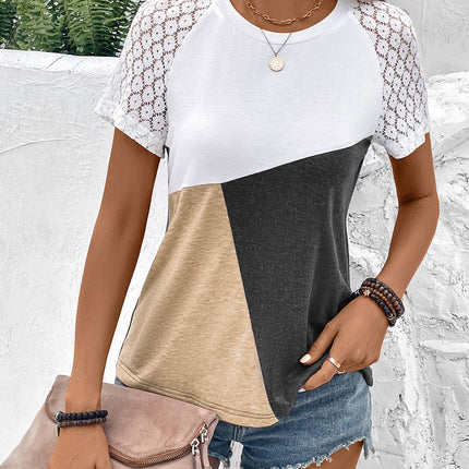 Ivy Lane Color Block Raglan Sleeve Round Neck Tee - Image 9