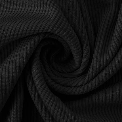 Ribbed Slit Single Shoulder Wrap Dress - Image 6