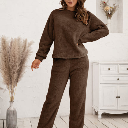 Ivy Lane Teddy Long Sleeve Top and Pants Lounge Set - Image 20