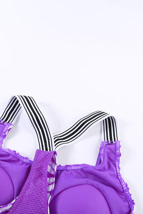 Scoop Neck Wide Strap Tankini Set - Image 11