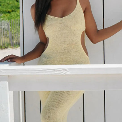 Backless Cutout Scoop Neck Cover-Up Dress - Image 4