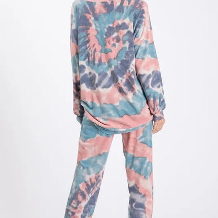 BiBi Tie Dye French Terry Casual Pants - Image 13