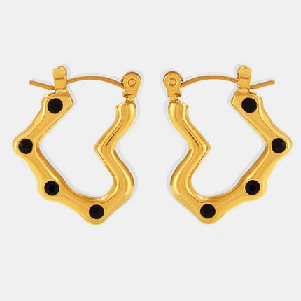 Stainless Steel Heart Earrings - Image 2