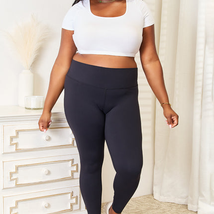 Double Take Wide Waistband Sports Leggings - Image 22