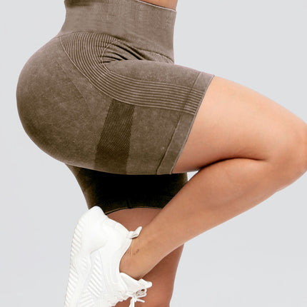 Washed High Waist Active Shorts - Image 8