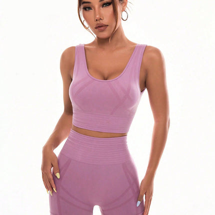 Scoop Neck Wide Strap Top and Shorts Active Set - Image 1