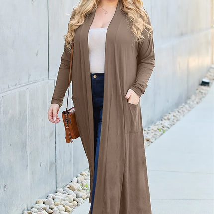 Basic Bae Full Size Open Front Long Sleeve Cover Up - Image 33