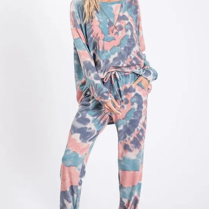 BiBi Tie Dye French Terry Casual Pants - Image 4