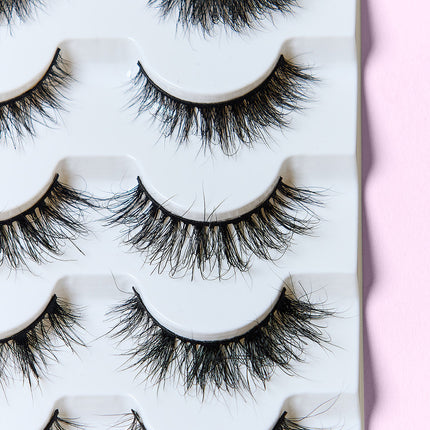 SO PINK BEAUTY Mink Eyelashes Variety Pack 5 Pairs - Image 3