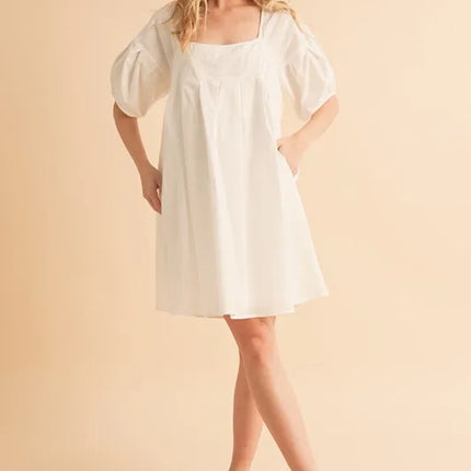 Aemi + Co Square Neck Babydoll Dress with Pockets - Image 4