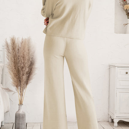 Long Sleeve Lounge Top and Drawstring Pants Set - Image 18