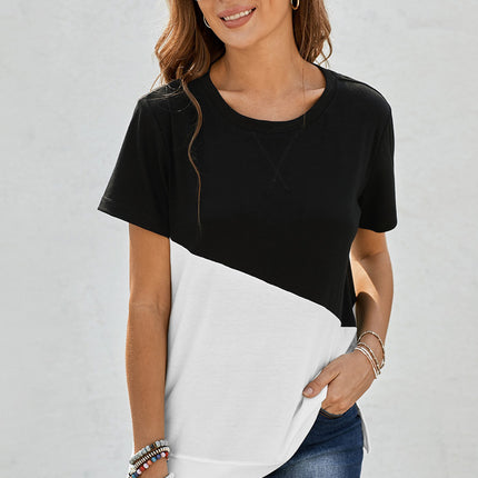 Two-Tone Round Neck Tee - Image 1