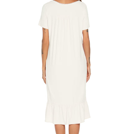 Lace Detail Square Neck Lounge Dress - Image 8