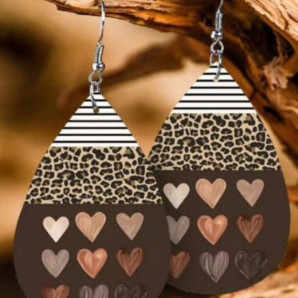 Printed PU Leather Dangle Earrings - Image 6