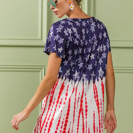 BiBi American Flag Theme Tee Dress - Image 2