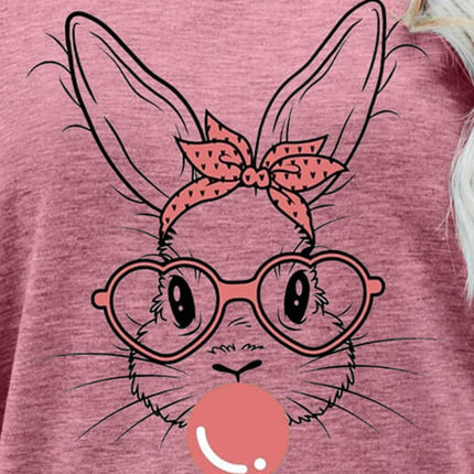 Easter Bunny Graphic Round Neck T-Shirt - Image 12