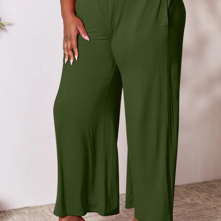 Basic Bae Full Size Smocked Wide Waistband Wide Leg Pants - Image 22