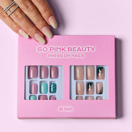 SO PINK BEAUTY Press On Nails 2 Packs - Image 1