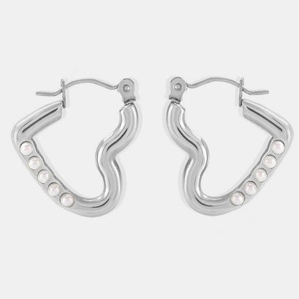 Stainless Steel Heart Earrings - Image 6