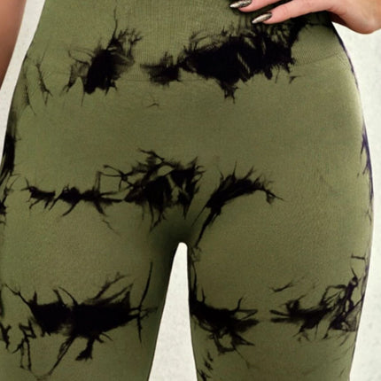 Tie-Dye High Waist Active Shorts - Image 11