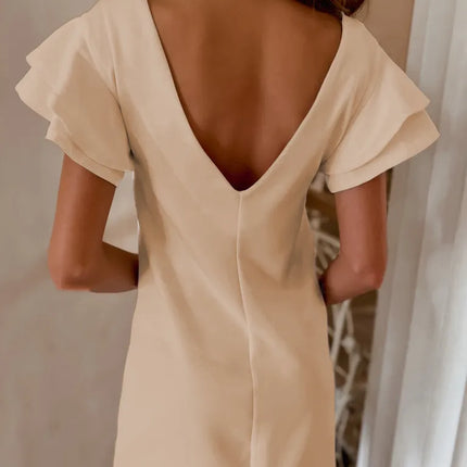 Ruffled Layered Short Sleeve Mini Dress - Image 17