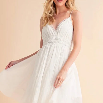 Aemi+Co Lace Detail Mini Cami Dress - Image 1