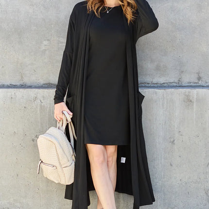 Basic Bae Full Size Open Front Long Sleeve Cover Up - Image 11