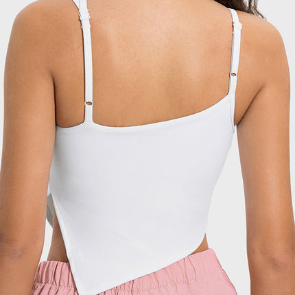 Millennia Slit Asymmetrical Neck Active Cami - Image 5